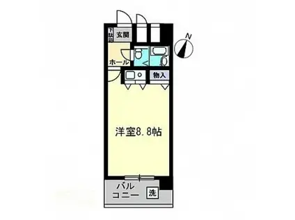 AM′S4観光町(1K/6階)の間取り写真