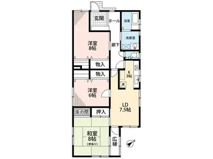 メゾン護国寺(3LDK/1階)の間取り写真