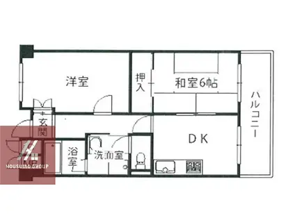 グリーンエクセル東淀川(2LDK/5階)の間取り写真