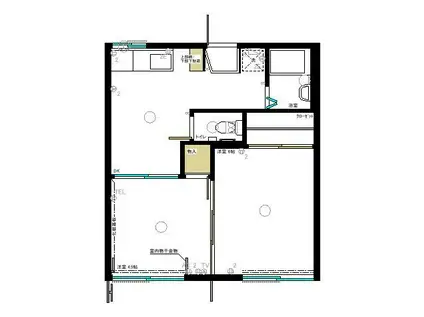 パレスファミール1(1K/1階)の間取り写真
