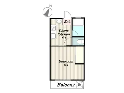 第2スザキハイツ(1K/3階)の間取り写真
