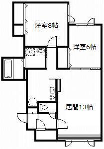 BLOOM(2LDK/1階)の間取り写真