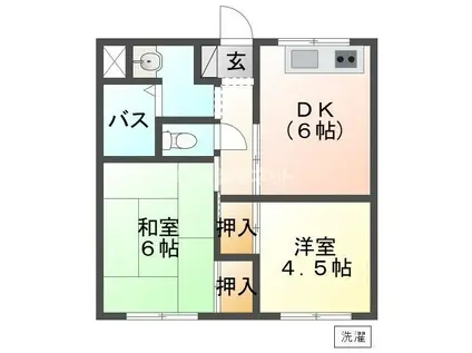 メゾン・ティーエム(2DK/1階)の間取り写真