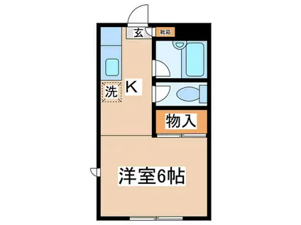 グリーンヒルズ193(1K/1階)の間取り写真