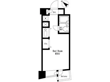 プライムアーバン大井町II(ワンルーム/8階)の間取り写真