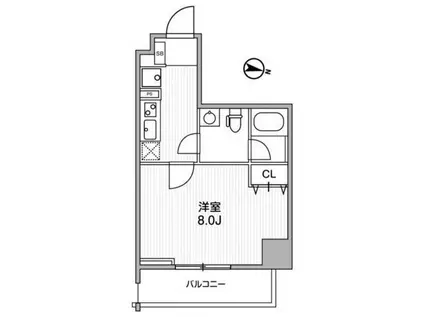 ルニック錦糸町(1K/5階)の間取り写真