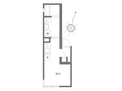 ファーレ練馬II(ワンルーム/2階)の間取り写真