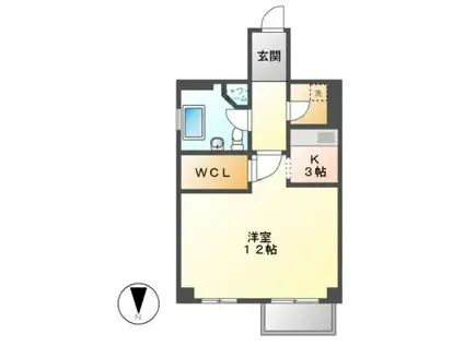 シュタットメゾンII(1K/7階)の間取り写真