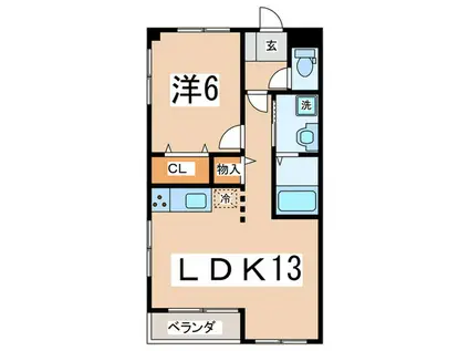 ＪＲ東海道本線 平塚駅 バス乗車時間：15分 最寄りバス停で下車 徒歩1分 3階建 築37年(1LDK/1階)の間取り写真
