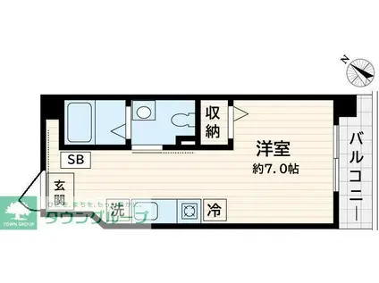 パティオTK(ワンルーム/3階)の間取り写真