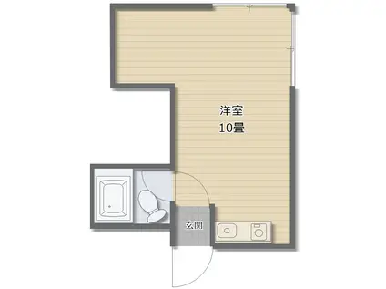 ハイツサンドリーム(ワンルーム/2階)の間取り写真