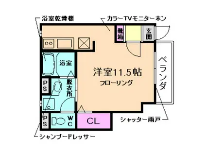 TO YOU 望(ワンルーム/1階)の間取り写真