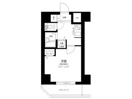 ライジングプレイス練馬関町ステーションスクエア(1K/6階)の間取り写真
