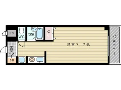 カンタル新大阪(ワンルーム/9階)の間取り写真