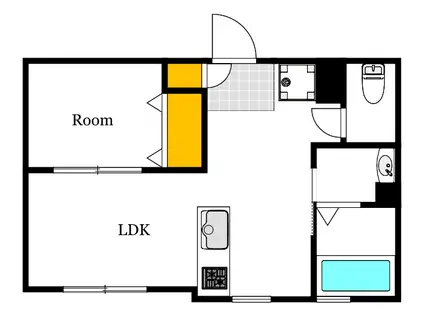 楠木町1丁目(1LDK/1階)の間取り写真