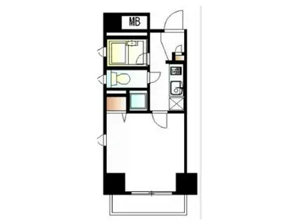 ドルチェ板橋区役所前・弐番館(1K/9階)の間取り写真