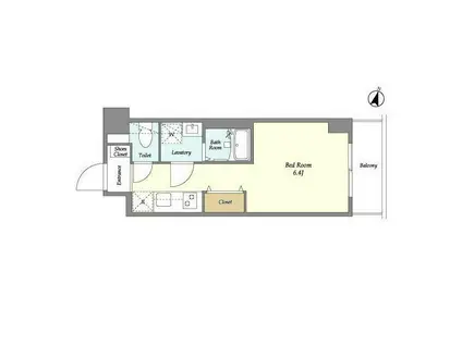 プライマル品川西大井(ワンルーム/7階)の間取り写真