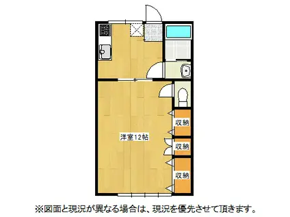 カレント(1DK/1階)の間取り写真