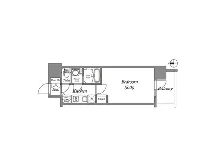エスリード栄イーストスクエア(1K/14階)の間取り写真