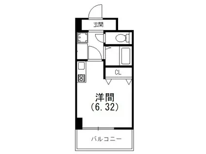 英和マンション竜禅寺(1K/4階)の間取り写真