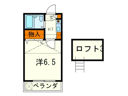 REGAL HOUSE阪急六甲(1K/2階)の間取り写真