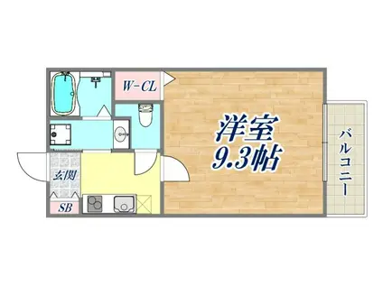 グリーンハウス御園(1K/2階)の間取り写真