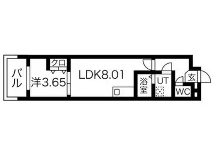 ART TENNOUJI(1LDK/5階)の間取り写真