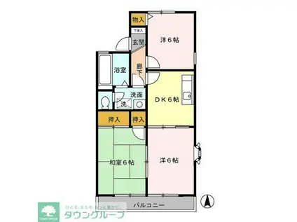 セジュールネオサイトI(3DK/2階)の間取り写真