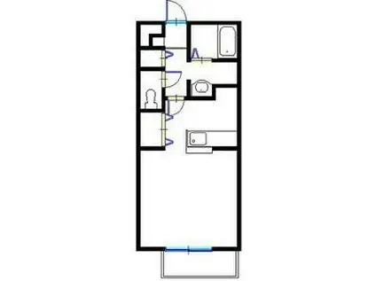 コンフォートテクノII(1K/2階)の間取り写真