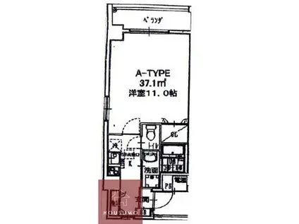 LIVE 工大前(1K/2階)の間取り写真