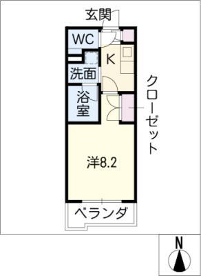 ソフィア本山(1K/5階)の間取り写真