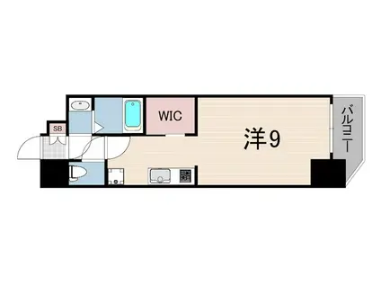 ファーストフィオーレ神戸元町ディモーラ(1K/3階)の間取り写真