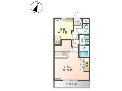 シャルマン(1LDK/2階)の間取り写真