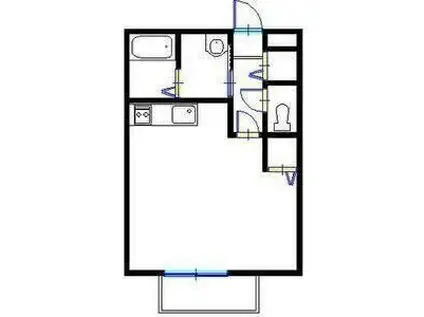 コンフォートテクノI(ワンルーム/2階)の間取り写真