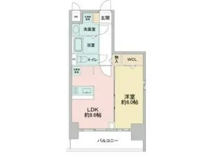 プレサンス上前津グレース(1LDK/2階)の間取り写真