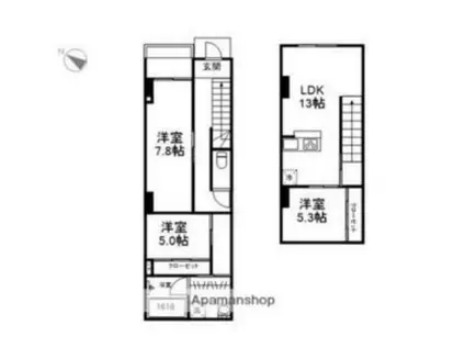 BLISS光吉(3LDK/2階)の間取り写真