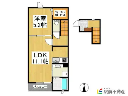 リゾートハイムN(1LDK/2階)の間取り写真