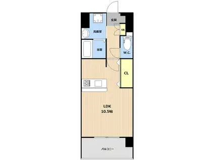 ミリアレジデンス上池袋II(1LDK/8階)の間取り写真