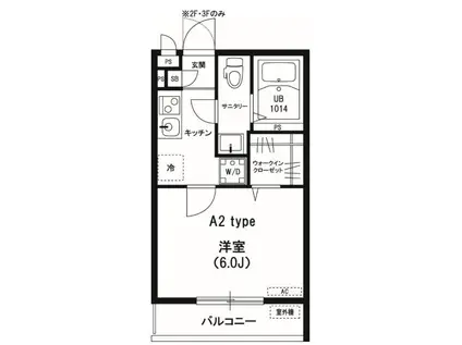 リブリコモド(1K/2階)の間取り写真