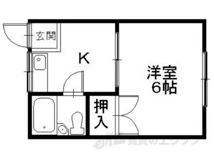 コーポ伊藤(1K/1階)の間取り写真