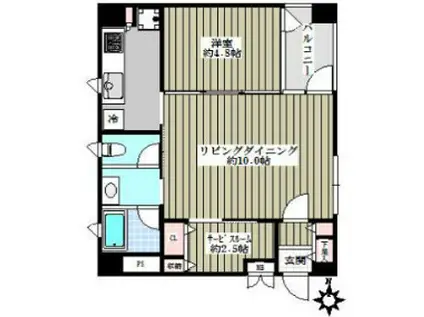 コート本郷(1SLDK/4階)の間取り写真