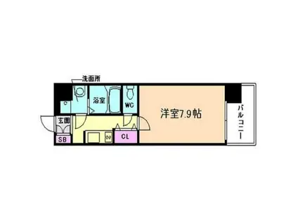 アドバンス東梅田アクシス(1K/10階)の間取り写真