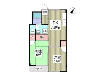 パークサイド佐藤(2DK/3階)の間取り写真