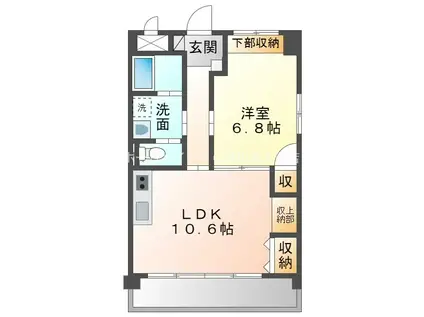 アネシスサイトウ(1LDK/2階)の間取り写真