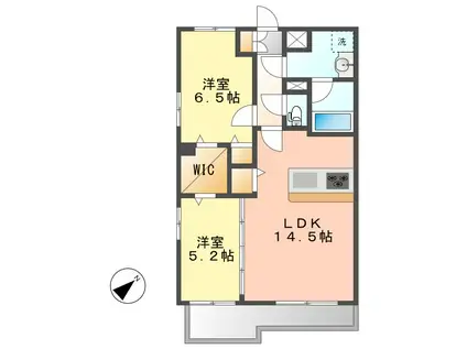 カサ ニコ(2LDK/2階)の間取り写真
