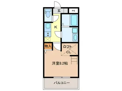 RENACE KURIMA(1K/1階)の間取り写真