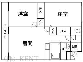 星パーク正冨(2LDK/2階)の間取り写真