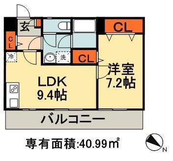 リブリ・西登戸駅前(1LDK/1階)の間取り写真
