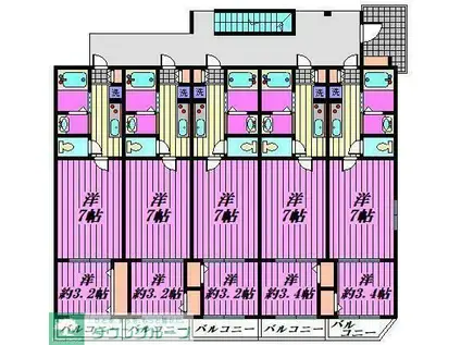 MARK DUO東岩槻(2K/3階)の間取り写真