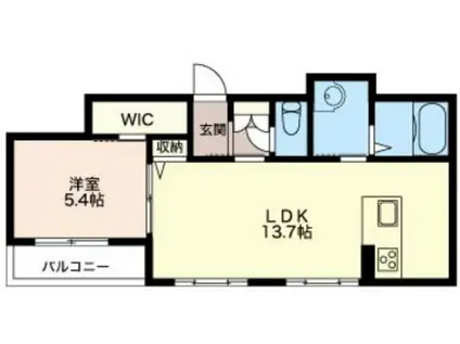  アルページュ(1LDK/3階)の間取り写真